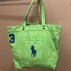 Ralph Lauren Big Pony Canvas Tote